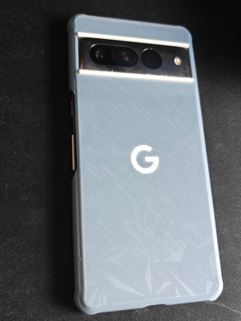 3D printed slim case for Google Pixel 7 Pro in light blue - Image 1